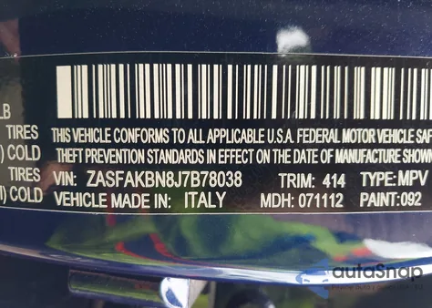 2018 Alfa Romeo Stelvio Ti Awd from USA, damaged, VIN ZASFAKBN8J7B78038